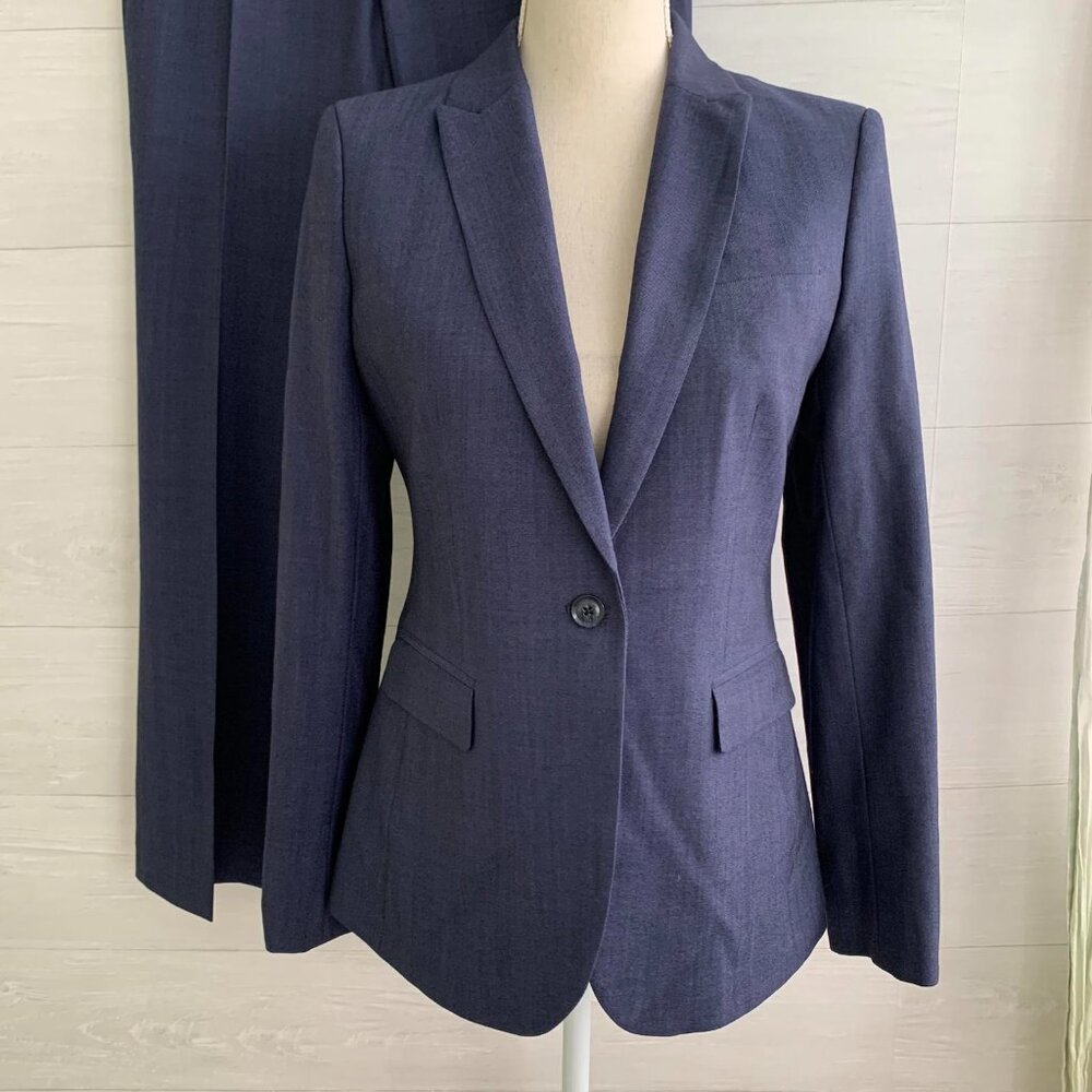 Banana Republic Dark Blue Suit Set - Blazer (Size 4) & Logan Pants (Size 6) - Picture 2 of 8